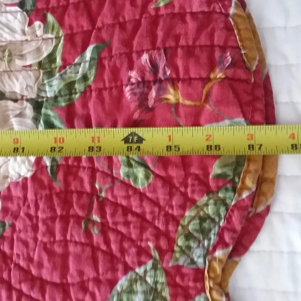 Waverly Set of 2 Pillow Shams & Quilt 87x87 Floral Butterflies Magnolia Cottage